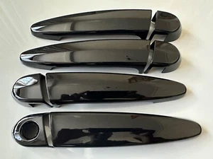 BMW 4 SERIES V2 GLOSS BLACK DOOR HANDLE COVERS F36 GRAN COUPE M SPORT - Picture 1 of 3