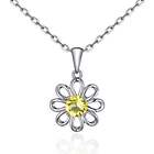 Daisy Necklace Created with Zircondia® Crystals by Philip Jones