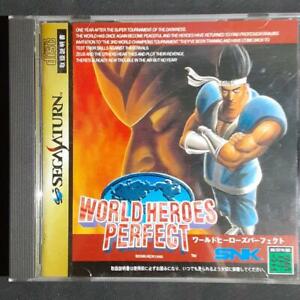 World Heroes Perfect Sega Saturn SS Used Japan Boxed Fighting Tested Working