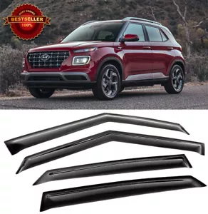 4 Pcs Front Rear Window Visor Vent Rain Wind Guard Shade For 20-25 Hyundai Venue - Picture 1 of 6