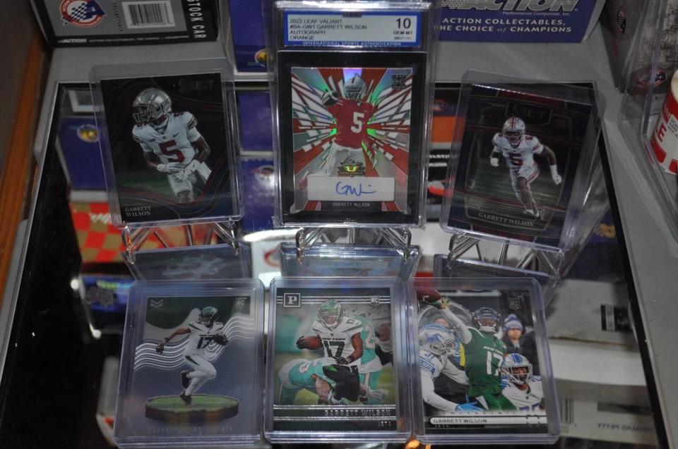 2022 Leaf Valiant Auto Orange #BA-GW1 Garrett Wilson Jets 11/25 ISA 10 - Image 1 of 3