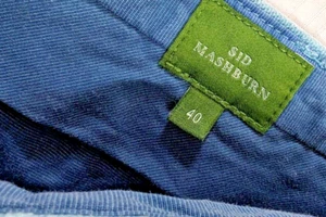 Sid Mashburn Men's Cotton Light Blue Twill Dyed Trousers Pants Size 40x29 Preppy - Picture 1 of 12