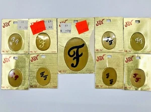 Iron On Monograms Lot of 9 Assorted Sizes and Colors MADE IN USA Vintage Joy - Picture 1 of 8