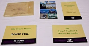 2006 HYUNDAI SANTA FE OWNER MANUAL 5/PC SET & CLEAR PLASTIC FACTORY CASE // - Picture 1 of 8