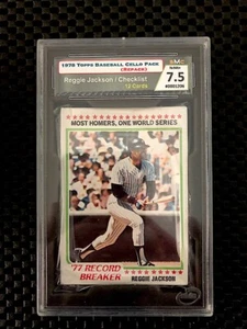 1978 TOPPS BASEBALL CELLO PACK SMC 7.5 NMT+ REGGIE JACKSON-CHECKLIST #1206 NICE! - Picture 1 of 2
