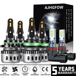 For Ram 1500 2500 3500 2011-2018 LED Headlight Hi Low Beam & Fog Light Bulbs Kit - Picture 1 of 17