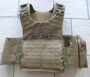 ballistischer Plattenträger / Typ : K 19/ inkl. SK4 SAPI-Platten / curved / OLIV - Bild 1 von 5