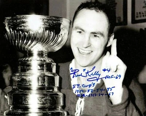 Copa de hojas de arce de Toronto autografiadas Red Kelly firmadas 8x10 múltiples inscripciones - Imagen 1 de 1