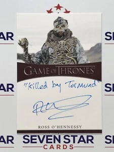 Game Of Thrones Iron Anniversary Auto Ross O'Hennessy "Killed By Tormund" 50-75 - Picture 1 of 1