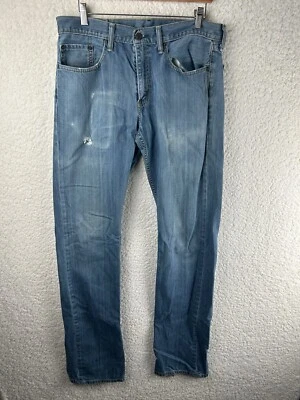 Levi’s 559 Men’s 32 X 38 (Measured 34 X 36) Denim Blue Jeans Distressed - Image 1 of 4
