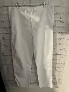 Barco White Scrub Pants Drawstring Straight Leg Women's Size Small - Picture 1 of 7