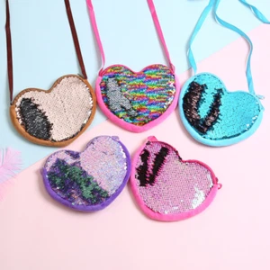 Cartoon Kid's Bag Cute Girl Love One Shoulder Crossbody Bag DIY Coin Purse - Picture 1 of 17