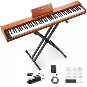 Donner DEP-1S Wood Style Digital Piano 88 Key Electic Keyboard 128 Tone 88 Demo - Picture 1 of 9