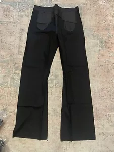US Navy Vintage Bell-Bottom Trousers Black Sailor Flare Wool Pant Uniform - 44XL - Picture 1 of 9