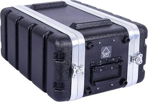 Crossrock Stackable 4U Rack Case, Shallow 14.25” Depth, Polyethylene Hard-Black - Picture 1 of 6