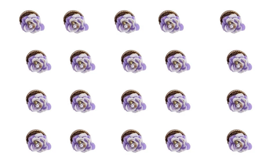 12PC Handmade Shank Buttons Fit Sewing Scrapbook 13mm Round Flower Decorative - Image 1 of 1