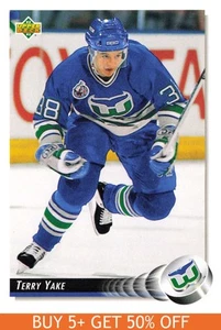 1992-93 Upper Deck #512 Terry Yake Hartford Whalers Hockey - Picture 1 of 2