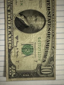 1950 Federal Reserve Bearer Note $10 Ten Dollar Bill - Picture 1 of 4