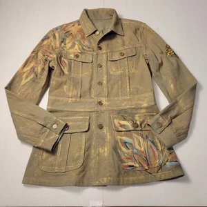 Ralph Lauren Purple Label Bacall verzierte Denim Feldjacke Damen 4 $ 2.490 - Bild 1 von 13
