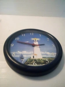 Nautical Lighthouse Wall Clock 9.75" M2188- Tested & Works - Picture 1 of 4