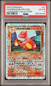 PSA 4 2002 Pokemon Legendary Collection Charmeleon 37/110 Reverse Holo Foil Rare - Picture 1 of 2