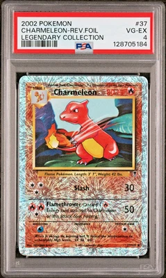 PSA 4 2002 Pokemon Legendary Collection Charmeleon 37/110 Reverse Holo Foil Rare - Image 1 of 2