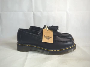 Mocasines Dr. Martens Adrian Quad de cuero negro con borla para hombre 9 para mujer 10 - Imagen 1 de 9