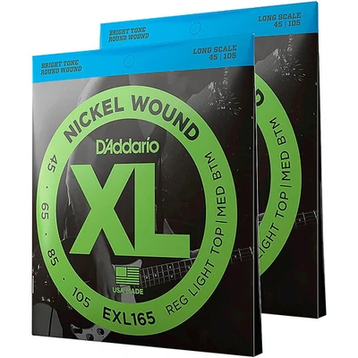 Paquete doble de cuerdas para bajo D'Addario EXL165TP Foto 1 de 4