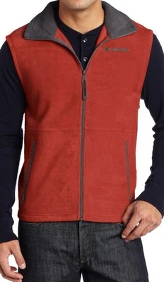 Chaleco Columbia Cathedral Peak Para Hombre Talla XL Rojo Gitano Polar Bolsillos con Cremallera Exterior Foto 1 de 4