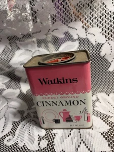 Lata de especias vintage Watkins CINNAMON MCM - gráficos increíbles 6 OZ - Imagen 1 de 7