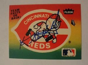 KURT STILLWELL -- 1984 CINCINNATI REDS STICKER CARD -- SIGNED / AUTOGRAPHED - Picture 1 of 1