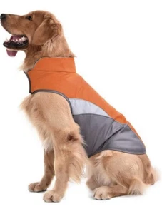XXX Large Pet Dog Jacket Coat Windproof Night Reflective Fleece Vest - Picture 1 of 7