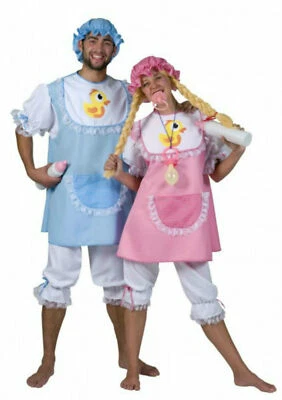 FUNNY FASHION Babykostüm Damen Herren Kostüm Riesen Baby 4tlg. Partnerkostüm Karneval Fasching