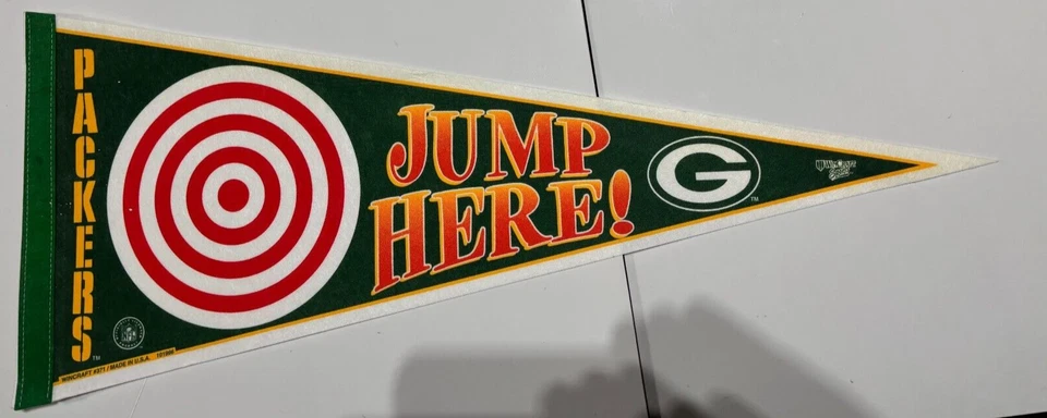 GREEN BAY PACKERS SUPER BOWL CHAMP NFL FIELTRO DE FÚTBOL AMERICANO BANDERÍN DE COLECCIÓN NUEVO/COMO NUEVO Foto 1 de 1