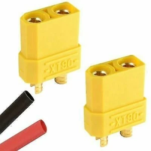 2 x Female RC XT90 Lipo Battery Connector + Heat Shrink - Foto 1 di 1