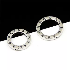 925 Sterling Silver Round Clasp Connection Spring Ring For DIY Necklace Bracelet - Picture 1 of 12