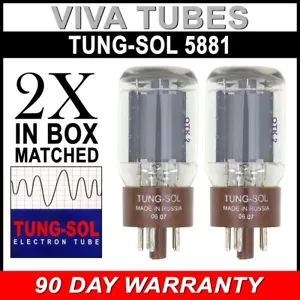 New Plate Current Matched Pair (2) Tung-Sol Reissue 5881 / 6L6WC Vacuum Tubes - Picture 1 of 1