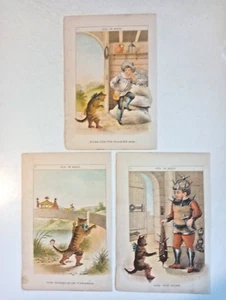 3 estampados de Gato con Botas por Constance Haslewood Young England's Nursery Tales 1890 - Imagen 1 de 7