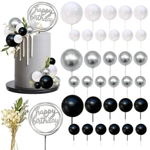 35 PCS Mini Colorful Balls Cake Topper DIY Cake Insert Cake Decorations - Picture 1 of 7