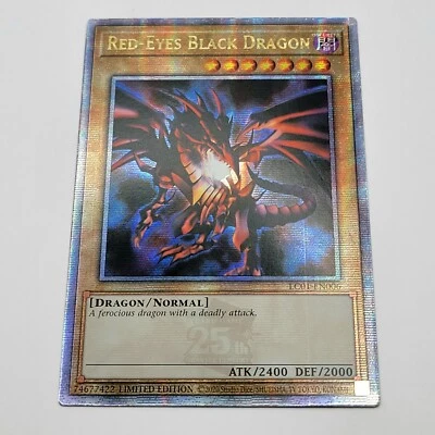 Yu-Gi-Oh! - Red Eyes Black Dragon - LC01-EN006 - Quarter Century Rare 25th - NM - Image 1 of 4
