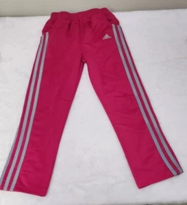 Adidas Girls 3-stripes Joggers Pants Magenta Pinkish Purple Size 6X - Picture 1 of 10