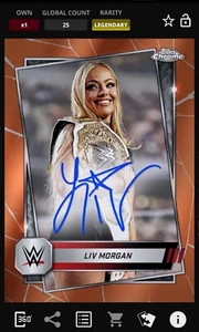WWE Topps Slam Chrome DIGITAL Liv Morgan Legendary Auto Orange /25 l READ!! - Picture 1 of 1