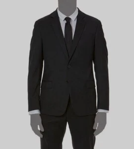 $475 Armani Exchange 40R Men's Gray Slim-Fit Solid Wool Blazer Suit Coat Jacket - Picture 1 of 2