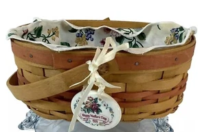 Vintage Longaberger Mother’s Day Mom’s Memories Hand Woven Wooden Basket - Picture 1 of 11