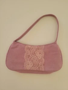 NEW Victoria’s Secret Pink Small Cocktail Clutch Purse Handbag Bag Lace Snap - Picture 1 of 3