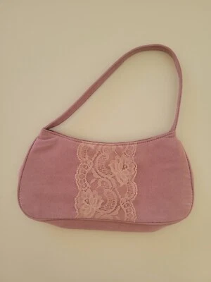 NEW Victoria’s Secret Pink Small Cocktail Clutch Purse Handbag Bag Lace Snap - Image 1 of 4