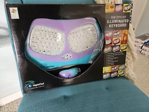 Nightowl Purple Illuminated Wipe Clean Splash Proof PS2 USB Keyboard Mouse - Picture 1 of 4