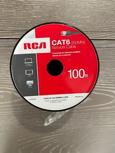 RCA - 100 Feet Cat 6 Network Cable 250MHz (TPH634R)- FREE SHIPPING! - Picture 1 of 3