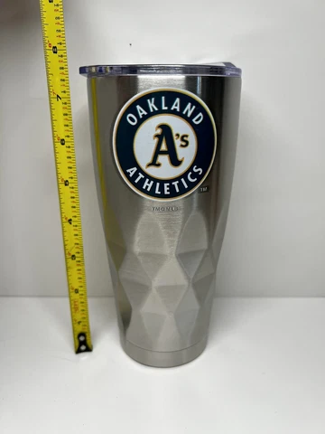 Oakland Athletics 22oz. Diamond Bottom Stainless Steel Tumbler Cover