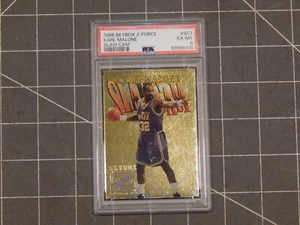 1996 Skybox Z Force Karl Malone Slam Cam #SC7 Gold PSA 6 - Picture 1 of 2